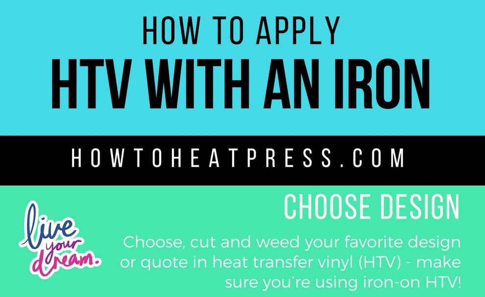 How To Apply HTV With An Iron - A Step By Step Infographic!