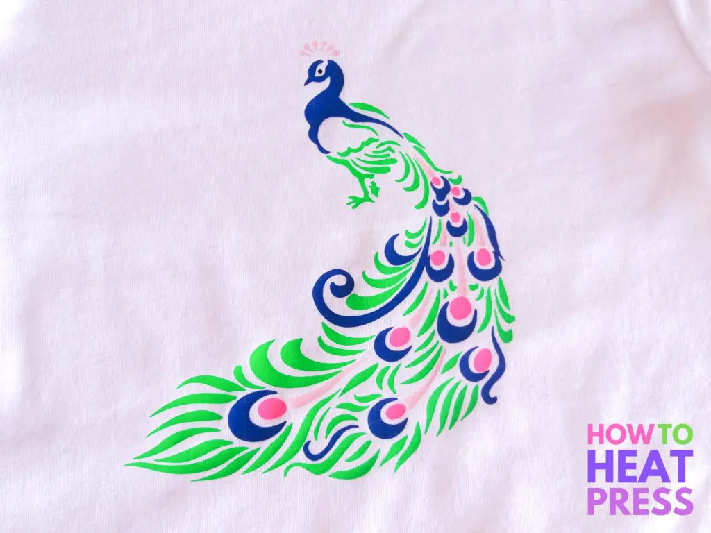 multi-color heat transfer vinyl t-shirt