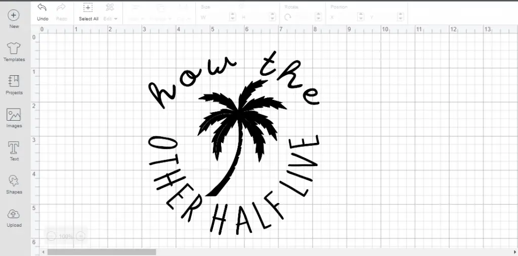 Cricut Design Space curve text feature