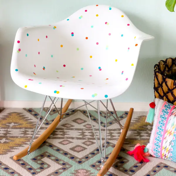 confetti chair custom adhesive vinyl project