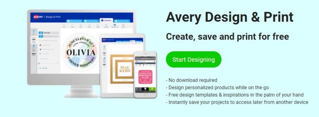 avery design and print