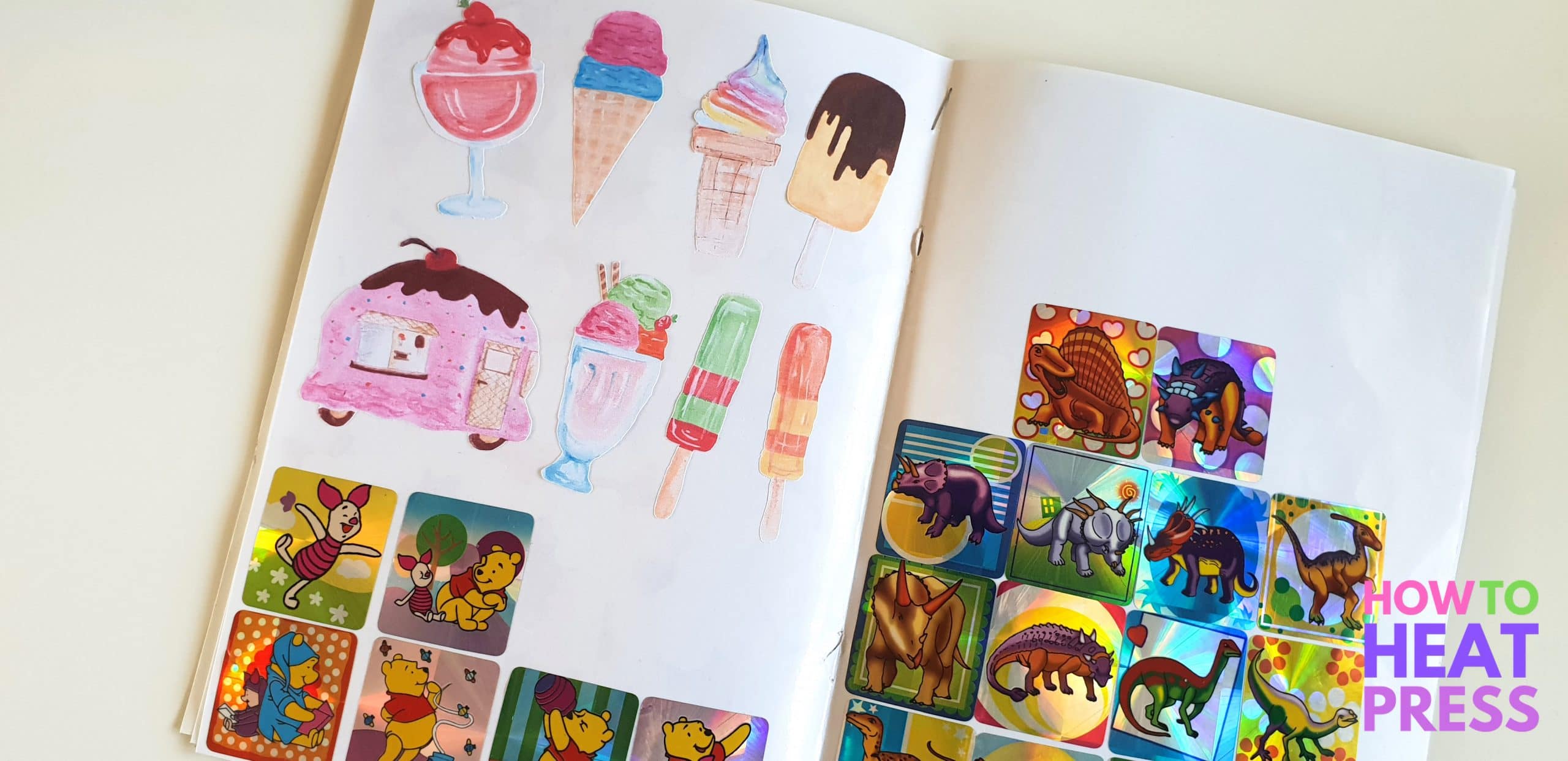 print and cut vinyl in sticker book