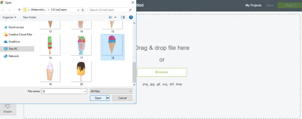 upload clipart to use for printable vinyl cricut