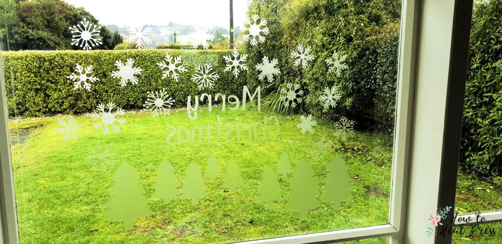 Christmas project cricut window cling