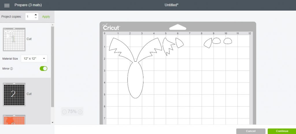 using different mats cricut design space layering htv