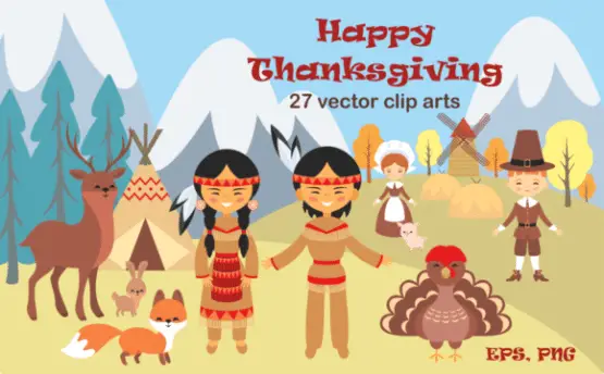 happy thanksgiving clipart