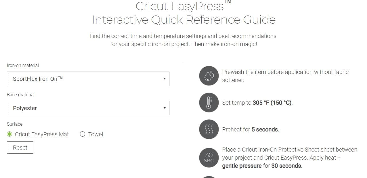 cricut sportflex iron on easypress instructions