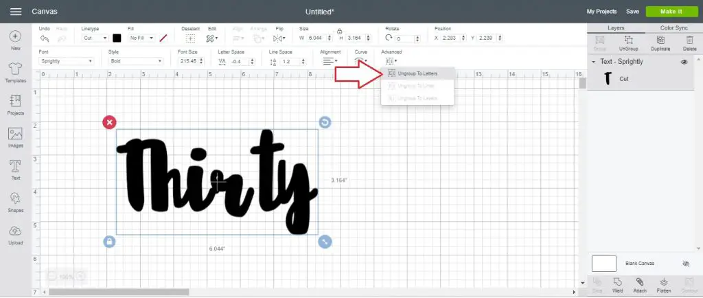 how to unweld something in cricut design space