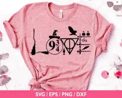 harry potter love SVG wand