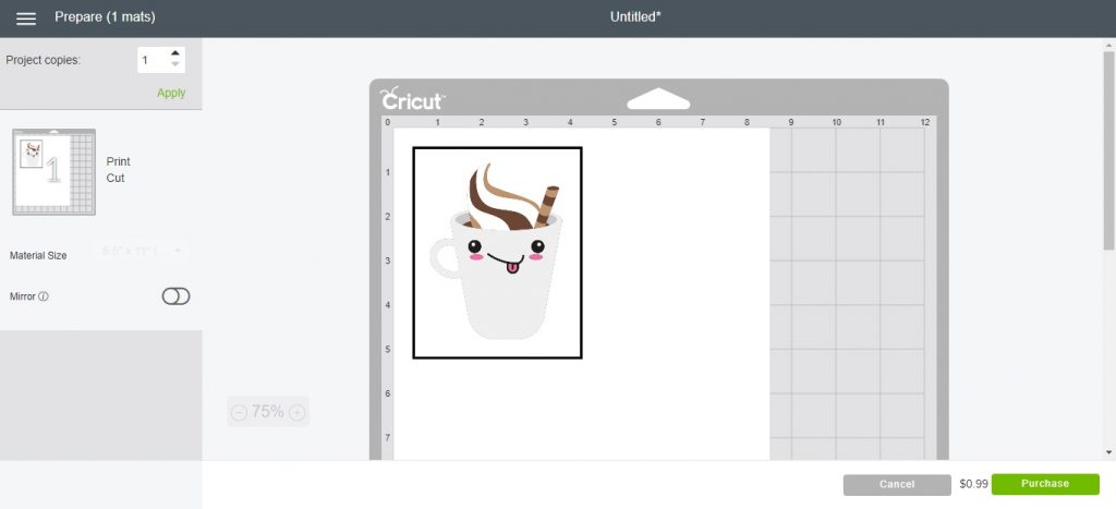 define flattened cricut design space