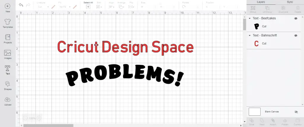 cricut design space problems