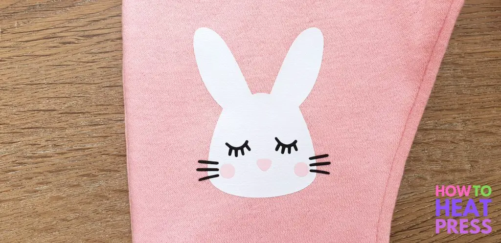 pink pants with white bunny design