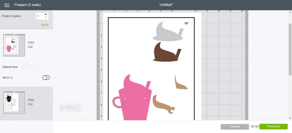 cricut design space flatten