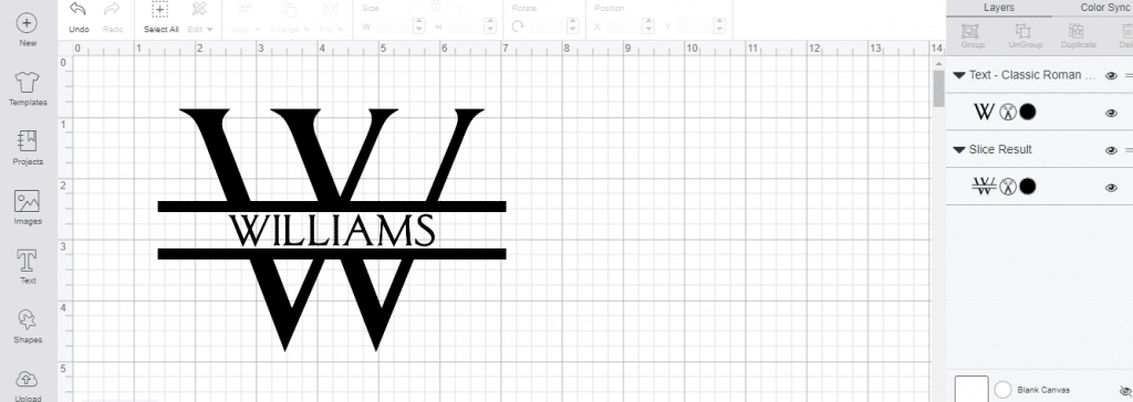 cricut split letter monogram tutorial