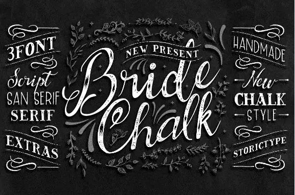 chalk hand lettering shaded font