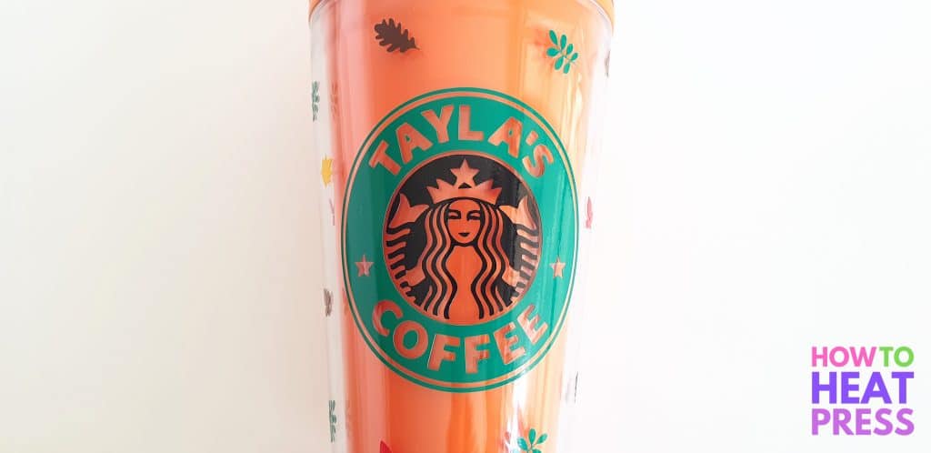 orange customized starbucks tumbler