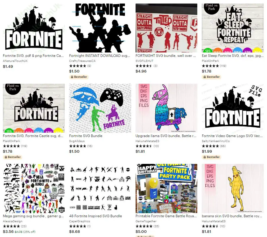 Best Fortnite SVG Files For Cricut And Silhouette Crafts!