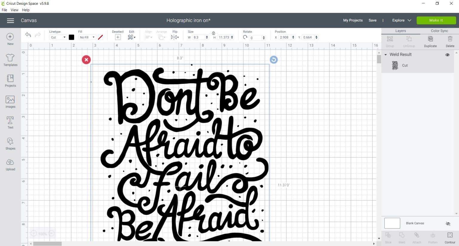 Cricut Holographic Iron On Vinyl Review & Project!