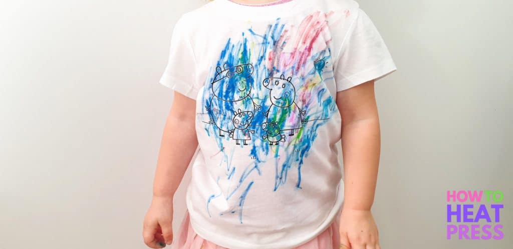 Peppa Pig coloring in shirt