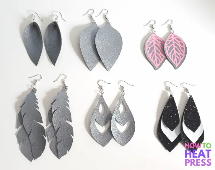 DIY CRICUT JOY FAUX LEATHER EARRINGS  Feather Glitter Faux Leather  Earrings Cricut JOY Tutorial 