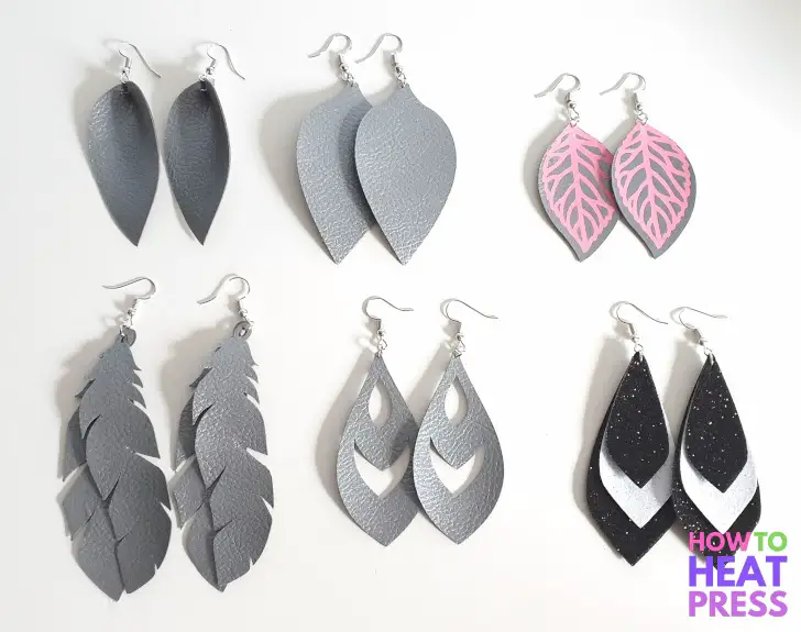 6 different kinds of faux leather earrings you can make with your cricut