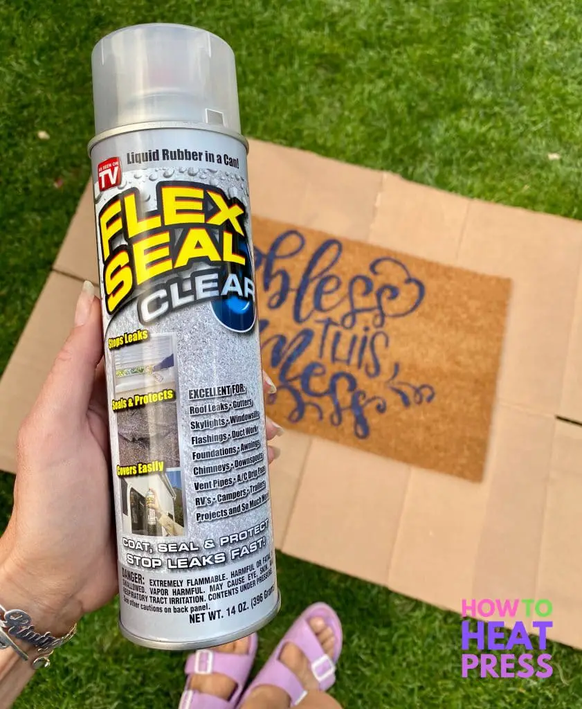 clear flexseal for sealing diy doormat