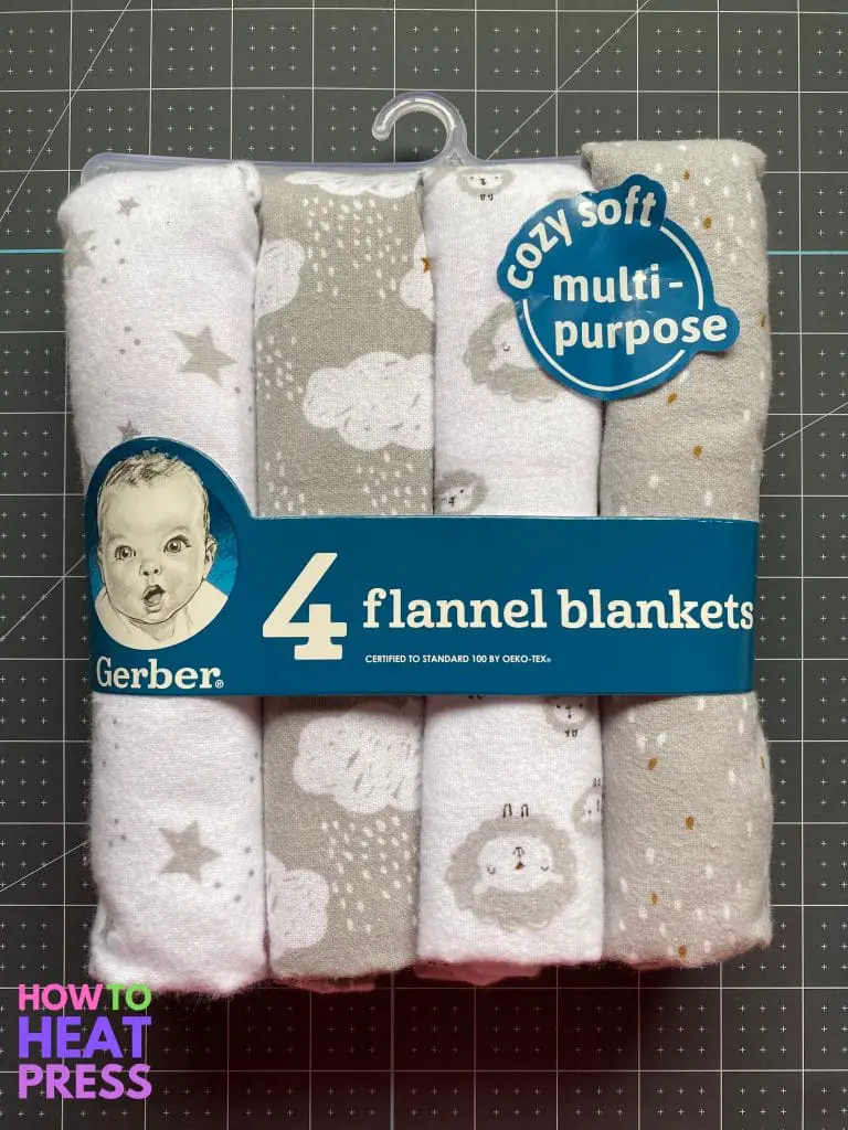 gerber flannel baby blankets in gray and white