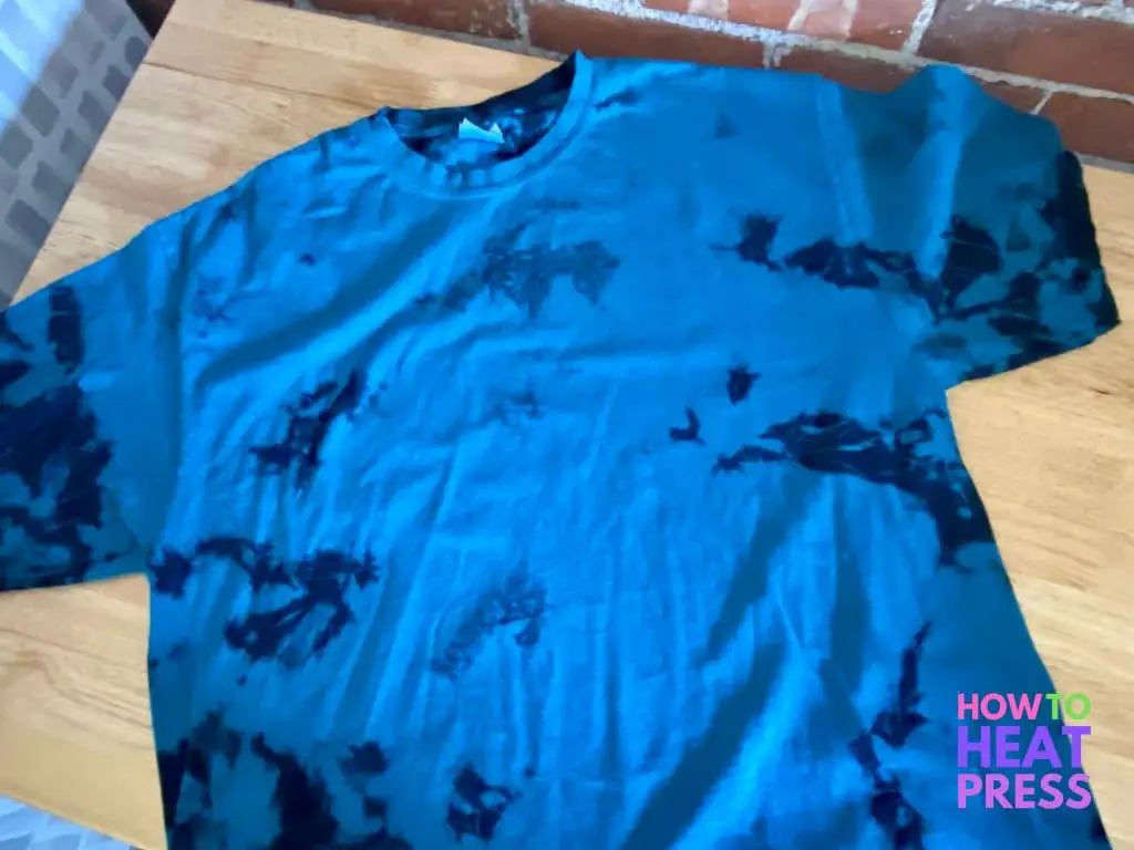 teal tie-dye shirt blank for layering HTV