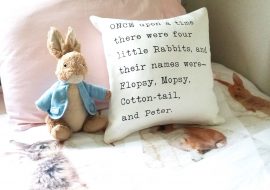 Cricut Iron On Lite Project – DIY Peter Rabbit Throw Pillow